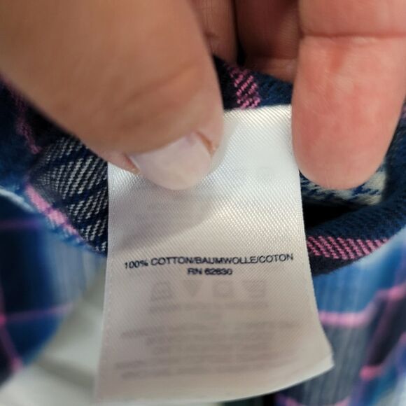 Lands end plaid flannel button up medium weight - Picture 5 of 10